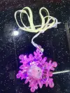 Snowflake-shaped electronic glitter luminous pendant with three functions: color bulb details Picture